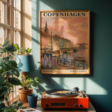 Alternate product view of Copenhagen Harbor Travel Poster.