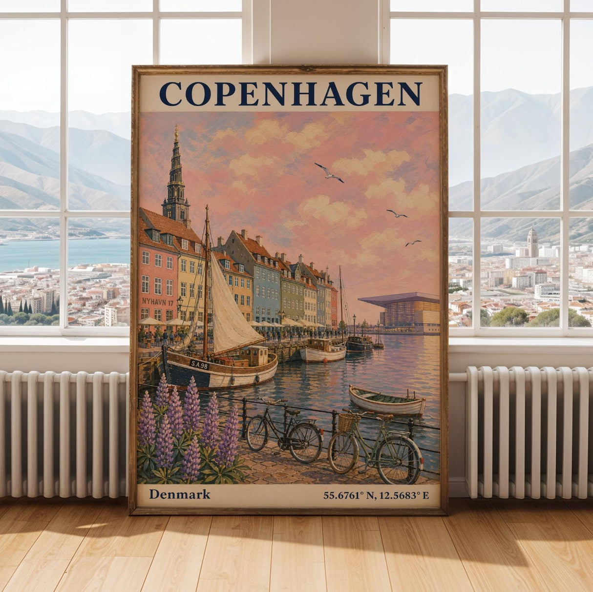 Alternate gallery view of Copenhagen Harbor Travel Poster.