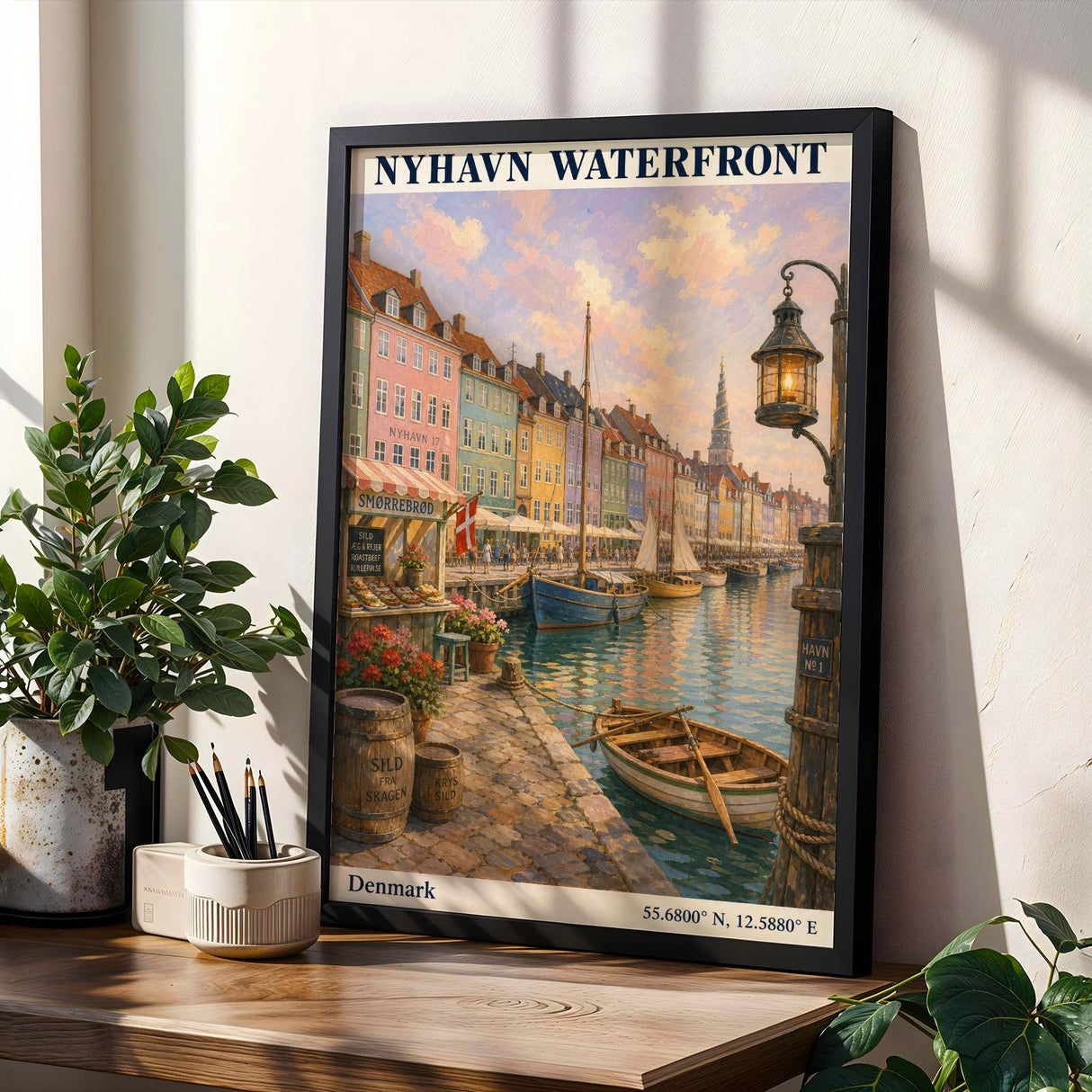 Additional product view of Nyhavn Copenhagen Travel Poster.