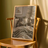 Product detail view of Scottish Fold Cat Reading in Bed Poster.