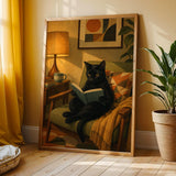 Additional product view of Bombay Cat Reading in Armchair Poster.