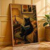 Additional product presentation of Bombay Cat Reading in Armchair Poster.