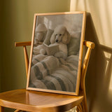 Alternate gallery view of Nordic Standard Poodle Reading Book Art Print Poster.