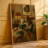 Alternate product presentation of Basset Hound Poster.