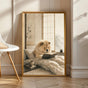 Product view of Chow Chow Reading in Bed Poster.