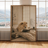 Alternate gallery view of Chow Chow Reading in Bed Poster.