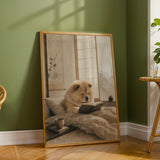 Additional product detail of Chow Chow Reading in Bed Poster.