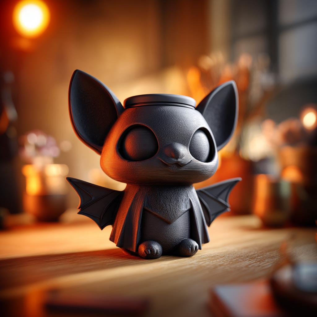 Additional product view of Bat Memorial Urn with Lid.