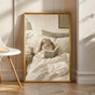 Product view of Holland Lop Rabbit Reading in Bed Poster.