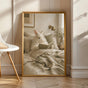 Product view of Angora Rabbit Reading in Bed Poster.