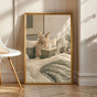 Product view of Lionhead Rabbit Reading in Bed Poster.