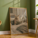 Additional product detail of Lionhead Rabbit Reading in Bed Poster.