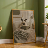 Additional product detail of Himalayan Rabbit Reading in Bed Poster.