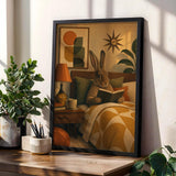 Product gallery view of Flemish Giant Rabbit Reading in Bed Poster.