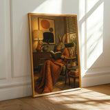 Product presentation view of Rex Rabbit Reading in Bed Poster.