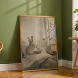 Additional product detail of Satin Rabbit Reading in Bed Poster.