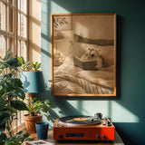 Alternate product view of Russian Dwarf Hamster Reading in Bed Poster.