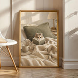 Product view of Roborovski Hamster Reading in Bed Poster.