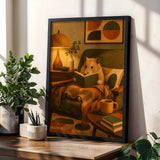 Product gallery view of Golden Syrian Hamster Reading in Armchair Poster.
