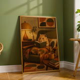 Additional product detail of Golden Syrian Hamster Reading in Armchair Poster.