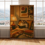 Alternate gallery view of Campbell’s Dwarf Hamster Reading in Armchair Poster.