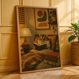 Additional product presentation of Campbell’s Dwarf Hamster Reading in Armchair Poster.