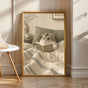 Product view of Campbell’s Dwarf Hamster Reading in Bed Poster.