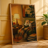 Additional product presentation of Chinese Hamster Reading in Armchair Poster.