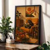 Product gallery view of Hamster Reading in Armchair Poster.