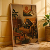 Additional product presentation of Hamster Reading in Armchair Poster.