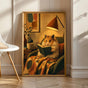Product view of Long Haired Syrian Hamster Reading in Armchair Poster.