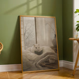 Additional product detail of Winter White Hamster Reading in Bed Poster.