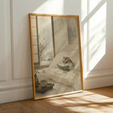 Alternate product presentation of Russian Dwarf Hamster Reading in Bed Poster.