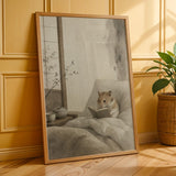 Additional product presentation of Chinese Hamster Reading in Bed Poster.