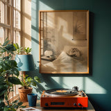 Alternate product view of Pearl Dwarf Hamster Reading in Bed Poster.