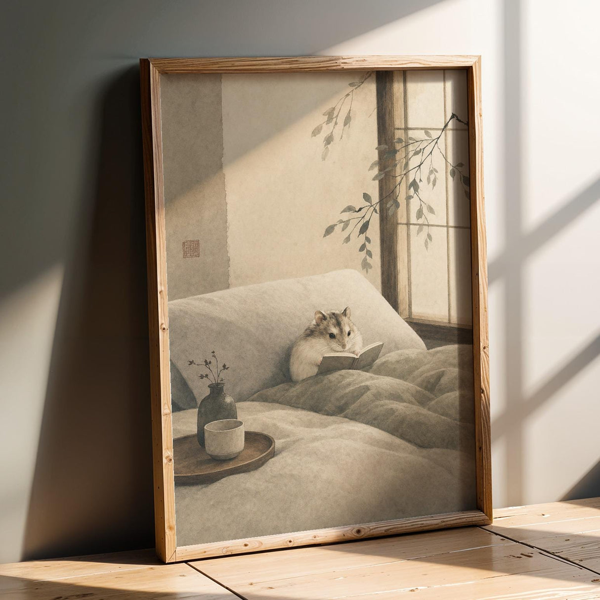 Additional product detail of Hamster Reading Book Poster.