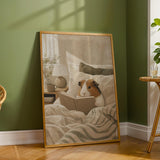 Additional product detail of American Guinea Pig Reading in Bed Poster.