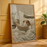 Additional product presentation of American Guinea Pig Reading in Bed Poster.