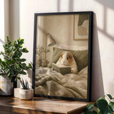 Product gallery view of Alpaca Guinea Pig Reading in Bed Poster.