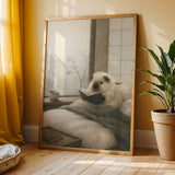 Additional product view of Himalayan Guinea Pig Reading in Bed Poster.