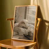 Product detail view of Silkie Guinea Pig Reading in Bed Poster.