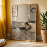 Additional product view of American Guinea Pig Reading in Bed Poster.