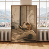 Alternate gallery view of Coronet Guinea Pig Reading in Bed Poster.