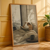 Additional product presentation of Coronet Guinea Pig Reading in Bed Poster.