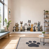 Alternate gallery view of Funny Cat Group Wall Vinyl Decal.
