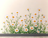 Alternate product presentation of Chamomile Daisies Wall Vinyl Decal.