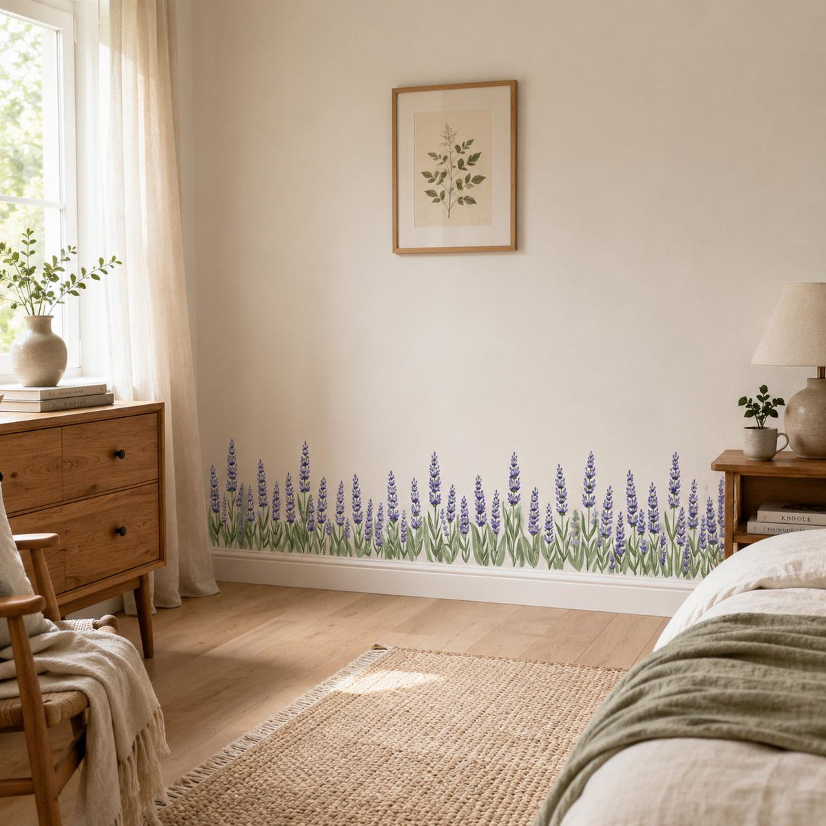 Alternate gallery view of Lavender Border Wall Vinyl Decal.