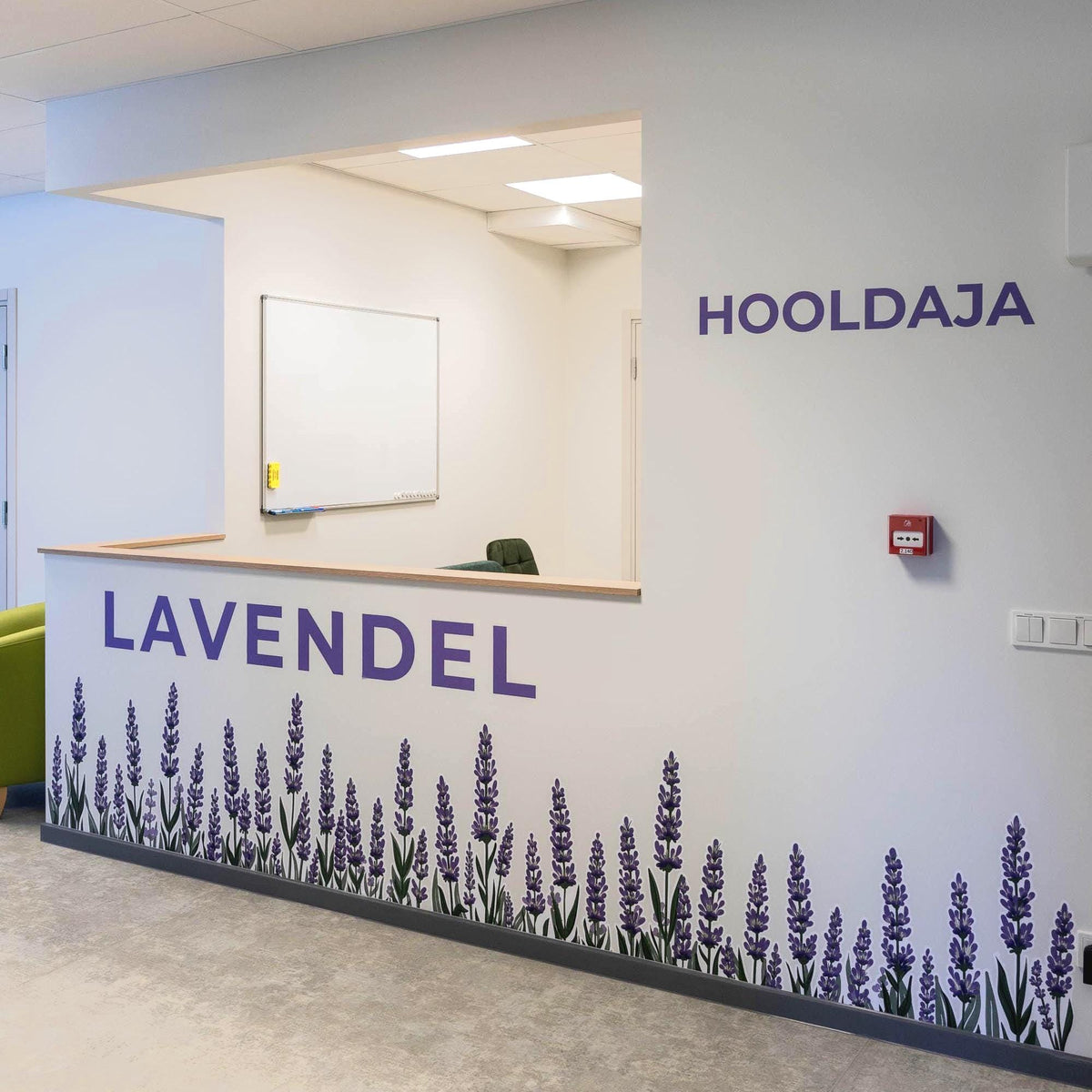 Alternate product presentation of Lavender Border Wall Vinyl Decal.