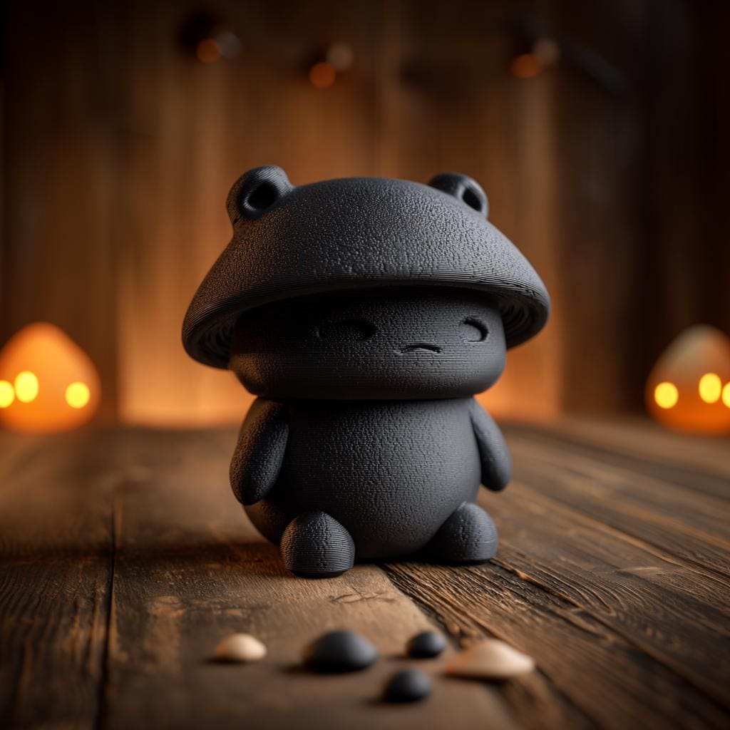 Product gallery view of Mushroom Creature Memorial Urn.