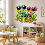 Product gallery view of Weird Frog Family Wall Vinyl Decal.